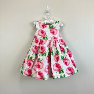Janie and Jack Textured Rose Dress 18-24 Months
